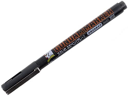 Image of GSI Creos GM21 Gundam Marker, Brush Pen, Gray, Water-based, Wipe-off Type, Model Paint Marker