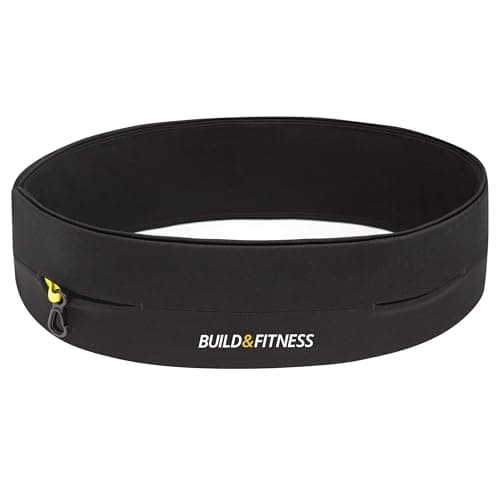 Image of Build & Fitness Running Belt, Flip Waist Belt, Key Clip, Running Phone Holder, Running Pouch for Men and Women, Fits All iPhone's, Samsung's