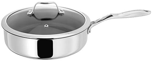 Image of Stellar - James Martin Stainless Steel Frying Pan with Lid / Saute Pan with Lid (24cm)