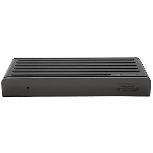 Image of Targus USB-C Universal Dual Video 4K Laptop Docking Station with Charging Power, Audio, & 4 USB Ports for PC, Mac, & Android (DOCK180USZ), Black/Grey