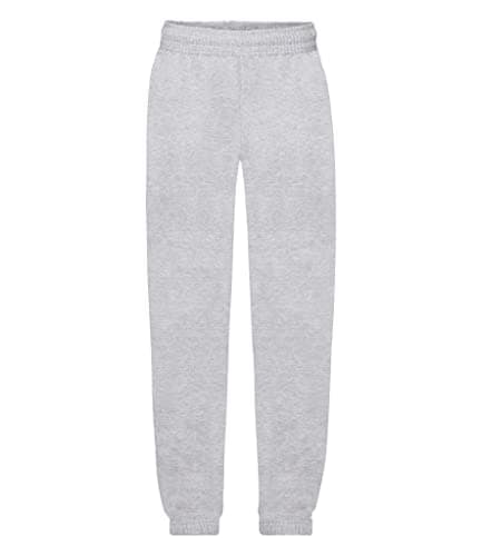 Image of Fruit of the Loom Unisex Kids Elasticated Cuff Premium Jog Pants, Heather Grey, 9-11 Years