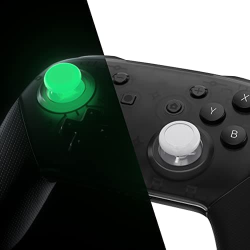 Image of eXtremeRate Glow in Dark - Green Replacement 3D Joystick Thumbsticks, Analog Thumb Sticks with Cross Screwdriver for Nintendo Switch Pro Controller