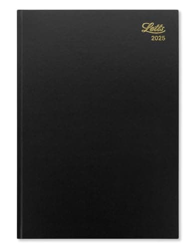 Image of Letts of London Standard A4 week to view 2025 diary - black