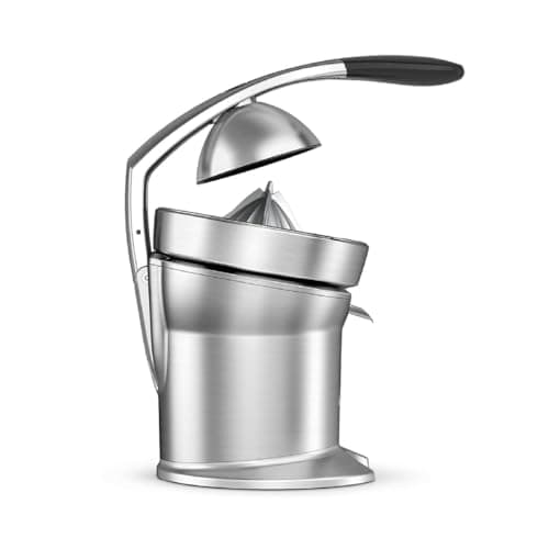 Image of Sage - The Citrus Press Pro - Quiet Automatic Orange & Grapefruit Juicer - Lemon & Lime Squeezer - Acid-Resistant Die-Cast Stainless - Dishwasher Safe - Brushed Aluminium