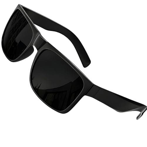 Image of grinderPUNCH XL Large Face Polarized Sunglasses Big Heads Wide Face, Extra Wide Oversized Sunglasses for Driving Glasses (Polarized Black Lens/Glossy Frame)
