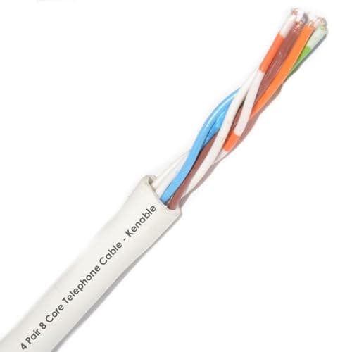 Image of kenable Telephone Cable 4 Pair 8 Core Internal Phone Wire for Communication Equipment CW1308 Specification 100m Reel