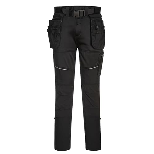 Image of Portwest KX343 Men's KX3 Slim Fit Jogger Work Trousers Holster Pocket Black, L