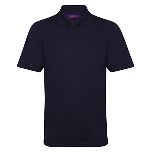 Image of Henbury Mens Coolplus® Pique Polo Shirt (2XL) (Oxford Navy)