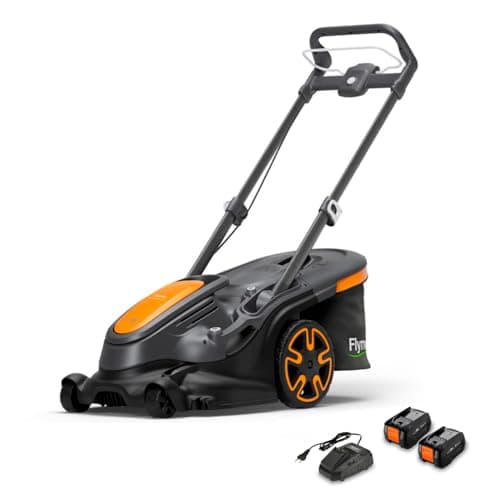 Image of Flymo 36V UltraMow Duo 460 Cordless Lawn Mower – Powerful & Efficient with 46cm Cutting Width and Dual Blades – Includes 2x 4Ah Batteries & Chargers