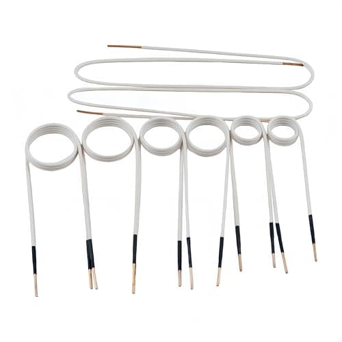 Image of 8Pcs Mini Induction Heater Coil Kit - 2.5mm Brass Core Magnetic Induction Coil. Flameless Heat Accessories for Electric Heat & Bolt Removal Tool Applications.