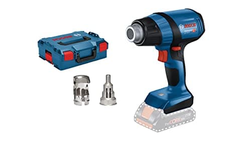Image of Bosch Professional 18V System Cordless Heat Gun GHG 18V-50 (Without Battery/Charger, incl. Reflector Nozzle, 32 x 33 mm, Reduction Nozzle, 9 mm, L-BOXX 136)