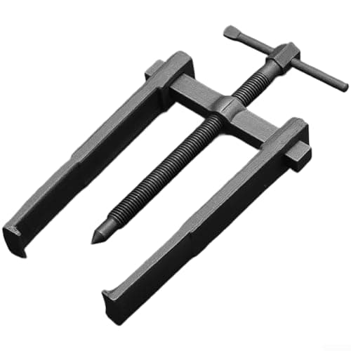 Image of Self-Tightening Double-Jaw Gear Puller, Heavy Duty Carbon Steel Bearing Separator Tool With Precision T-Type Threads For Mechanical Repair & Precise Bearing Removal(150mm)
