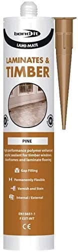 Image of Bond It Lami-Mate Timber & Laminate Sealant Wood Floor Gap Joint Filler EU3 Laminates Flooring Windows Parquet Silicone 310ml (Pine, 310ml)
