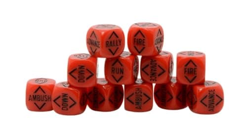Image of Warlord Games Order Dice for Bolt Action (Blood Red)
