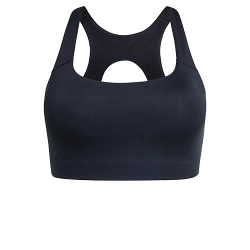 Image of adidas Women's Optime Workout 3-Stripes Medium Support Bra (Plus Size), Black, XL Plus