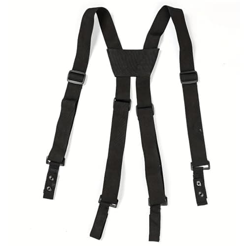 Image of TourKing Tactical Duty Belt Suspenders, 1.5inch Adjustable Tool Belt Suspender with 4 Loop Attachments for Men, Black