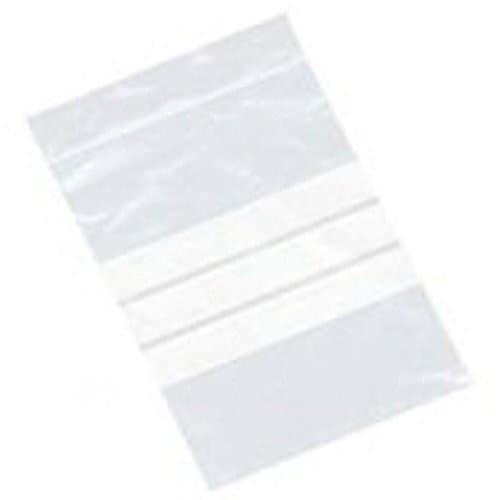 Image of 100 Large 6 x 9" / 150 x 225mm Clear Plastic Polythene Resealable Gripseal Bags With Write On Panels - Grip Press Seal Lock Packing Packaging Storage Pouches White Labelling Strips