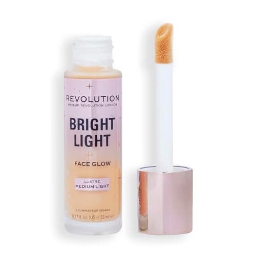 Image of Makeup Revolution Bright Light Face Glow, Brightening Skin Tint, Radiant Finish, Lusture Medium