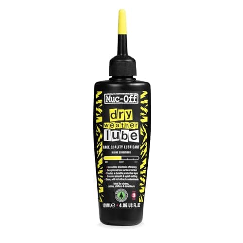 Image of Muc-Off Dry Chain Lube - Wax-Based Biodegradable Bike Chain Oil for Dry Weather - Silky Gear Shifts - MTB, Road & Cyclocross Biking Essentials - 120ml