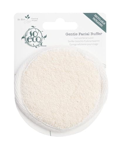 Image of So Eco Gentle Facial Buffer – Natural Ramie & Cotton Exfoliating Face Pad, Gentle Daily Facial Exfoliator, Vegan & Cruelty-Free