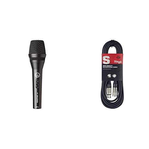 Image of AKG P3s Professional Dynamic Live Vocal Microphone & Stagg SMC6 6 metre standard microphone cable