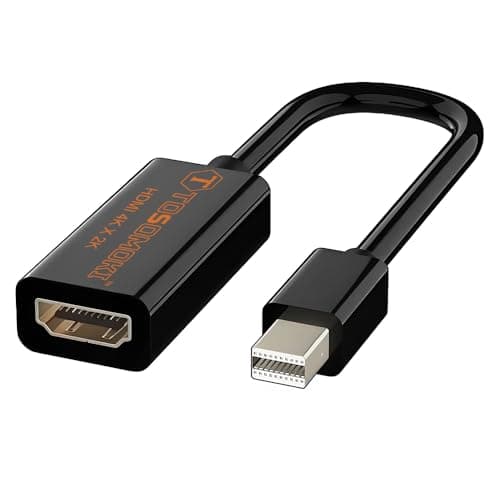 Image of Tosomoki - Mini DisplayPort(Thunderbolt) to HDMI Adapter 4K@60Hz Thunderbolt to HDMI Adapter Compatible With MacBook Air 2010-2017, MacBook Pro 2010-2015,Mac Mini 2010-2014, Surface pro 1/2/3/4