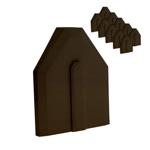 Image of Universal Glazing Bar End Cap Conservatory Roof Rafter Trim - Brown, 10 Pack