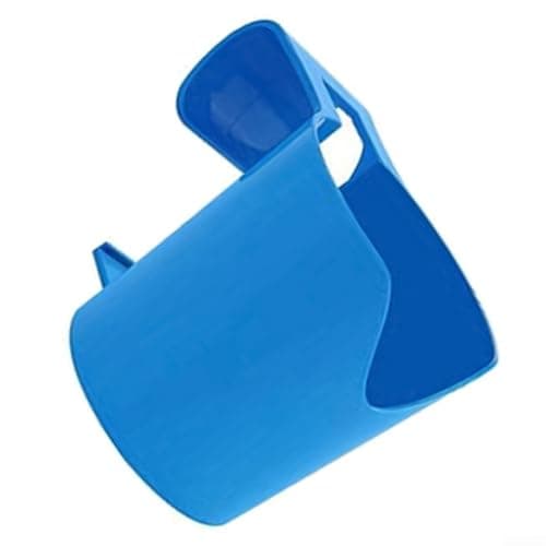 Image of 4pcs Blue Plastic Cup Holders for Poolside, Secure Drink Storage Solution for Swimming Pools and Spas