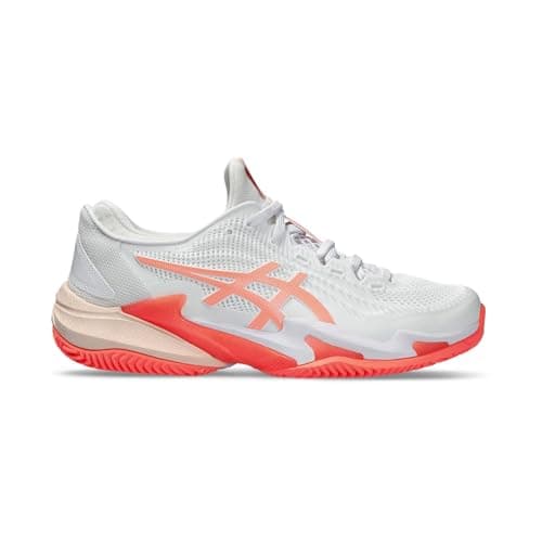 Image of ASICS 1042A221-103 Court FF 3 Clay Women White/Sun Coral UK 6