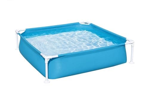 Image of Bestway Rectangular Kids Pool, Blue, 122 x 61 x 122 cm, 365 L, Corrosion Resistant, Easy Setup, Folds for Storage, For Kids and Toddlers