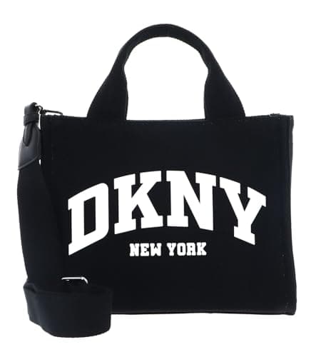 Image of DKNY Women's Hadlee SM Tote, Black/Silver, black/silver, Small