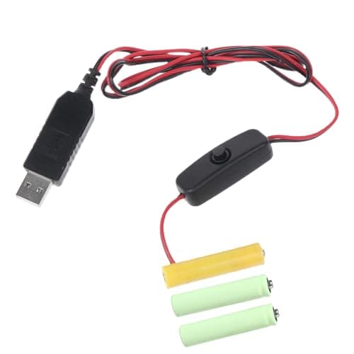 Image of SCUDGOOD USB To 4.5V AAA LR03 Battery Eliminators Power Supply Adapter Replaces 3 AAA Batteries For LED Light Toy Hygrometers Detector Power