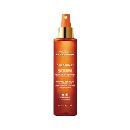 Image of Institut Esthederm Adaptasun Protective Tanning Oil, Moderate Sun Protection for Hair & Body 150ml