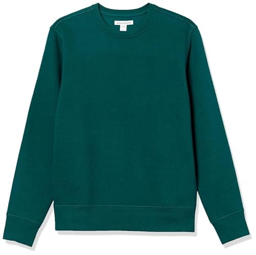 Image of Amazon Essentials Men's Fleece Crew Neck Sweatshirt (Available in Big & Tall), Forest Green, L