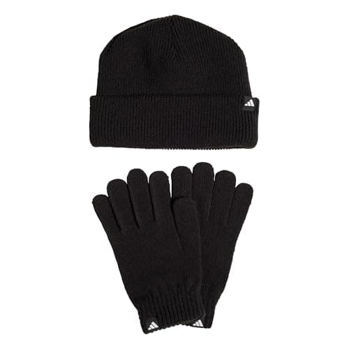 Image of adidas Unisex GLOVE + BEANIE PACK, Black/White, M