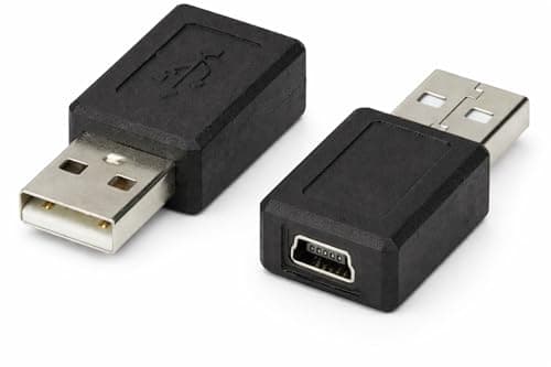 Image of Harrista Mini USB B 5-Pin Female to USB 2.0 Type-A Male Adapter Connector M/F Converter