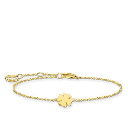 Image of Thomas Sabo bracelet clover leaf gold plated silver A1990-413-39-L19V
