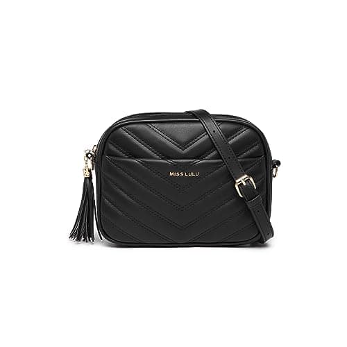 Image of Miss Lulu Cross Body Bag for Women,Shoulder Bag for Women, Tassel Decoration, Classic, with Removable and Adjustable Shoulder Strap