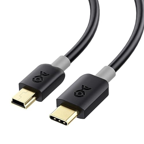 Image of Cable Matters USB C to Mini USB Cable 1m, MiniUSB to USBC Cable for Game Controller, Camera, GPS, Dash Cam, Black