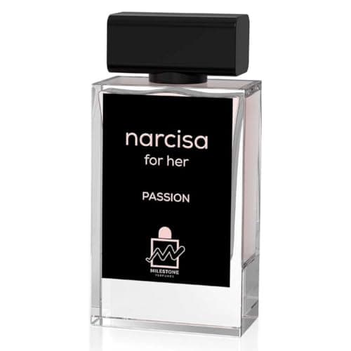 Image of MILESTONE Perfumes Narcisa For Her Passion Eau de Parfum for Women, Long Lasting Fragrance, 100ML, Elegant & Bold Scent, Perfect for Day & Night, Fresh & Invigorating Perfume