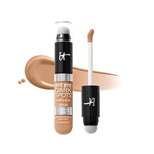Image of IT Cosmetics, Bye Bye Dark Spots Concealer + Serum, Medium Coverage, Made with Niacinamide, Hyaluronic Acid & Caffeine, Shade: 33 Medium Neutral, 6.7 ml
