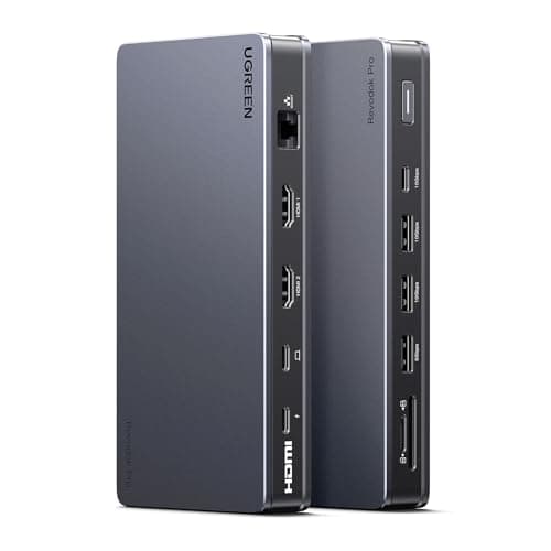 Image of UGREEN Revodok Pro 2101 10-in-1 USB-C Docking Station - Dual 4K HDMI, 10Gbps USB-A & C, 100W PD, Ethernet, SD/TF, Compatible with M2/M3 MacBook Air/Pro & Windows Laptops