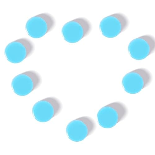 Image of QOJOPU Fridge Magnets, 10PCS Strong Magnet for Notice Board, Mini Round Heavy Duty Magnets for Crafts, Small Magnets for Adults, Pastel Blue Whiteboard Magnet, Cute Magnetic Dots for Office, School