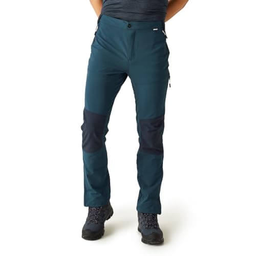 Image of Regatta Mens Questra V Walking Trousers Water Repellent Stretch Winter Hiking Blue