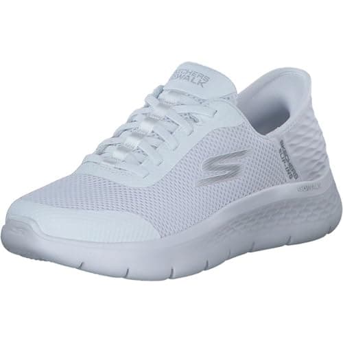 Image of Skechers Women's Go Walk Flex Hands Free Slip-ins-Grand Entry Sneaker, White, 2 UK