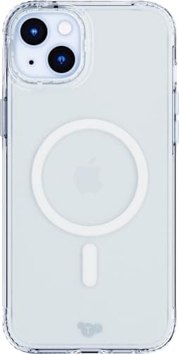 Image of tech21 Evo Clear case Compatible with MagSafe for iPhone 15 Plus - Impact Protection Case - Clear
