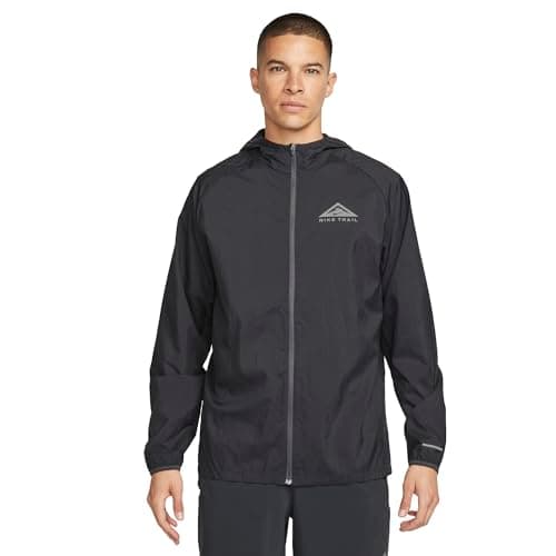 Image of NIKE DX6883-010 M NK AIREEZ JACKET Jacket Men's BLACK/DK SMOKE GREY/WHITE Size L