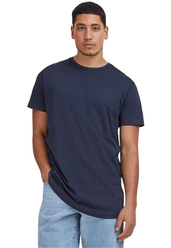 Image of Urban Classics Men's Shaped Long T-Shirt, navy, X-Large (Manufacturer Size: XL)