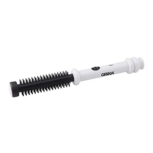 Image of Omega 20414 White Slimline Heated Brush – Sleek Lightweight 13mm Hair Styling Brush with Fast Heat-Up & Tangle-Free Design