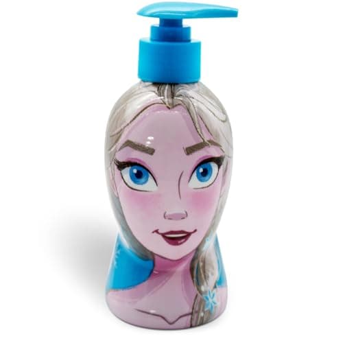 Image of Disney Frozen Kids 2-in-1 Bubble Bath & Shampoo with Pump Dispenser - Gentle, Paraben-Free Bath & Hair Wash with Vitamin E & A, pH Balanced for Sensitive Skin - Scented, for Children Aged 3+, 300ml